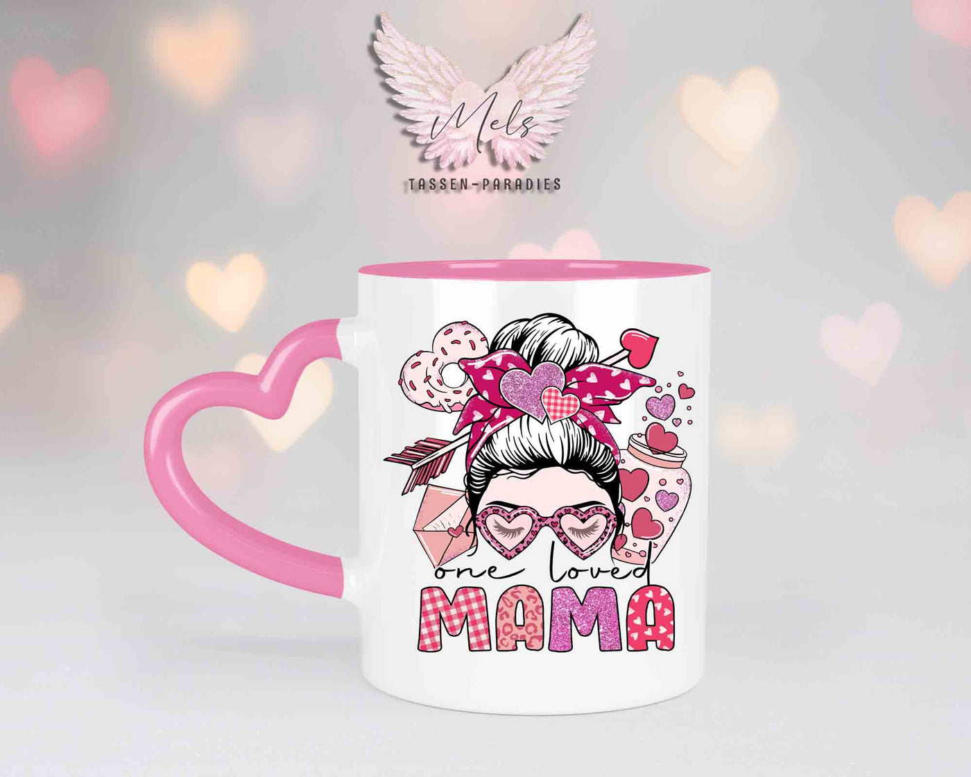 Momlife 8 - mit Bild - Personalisierte Herz-Tassen mit und ohne Name