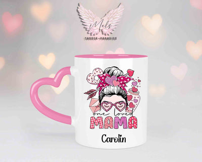 Momlife 8 - mit Bild - Personalisierte Herz-Tassen mit und ohne Name