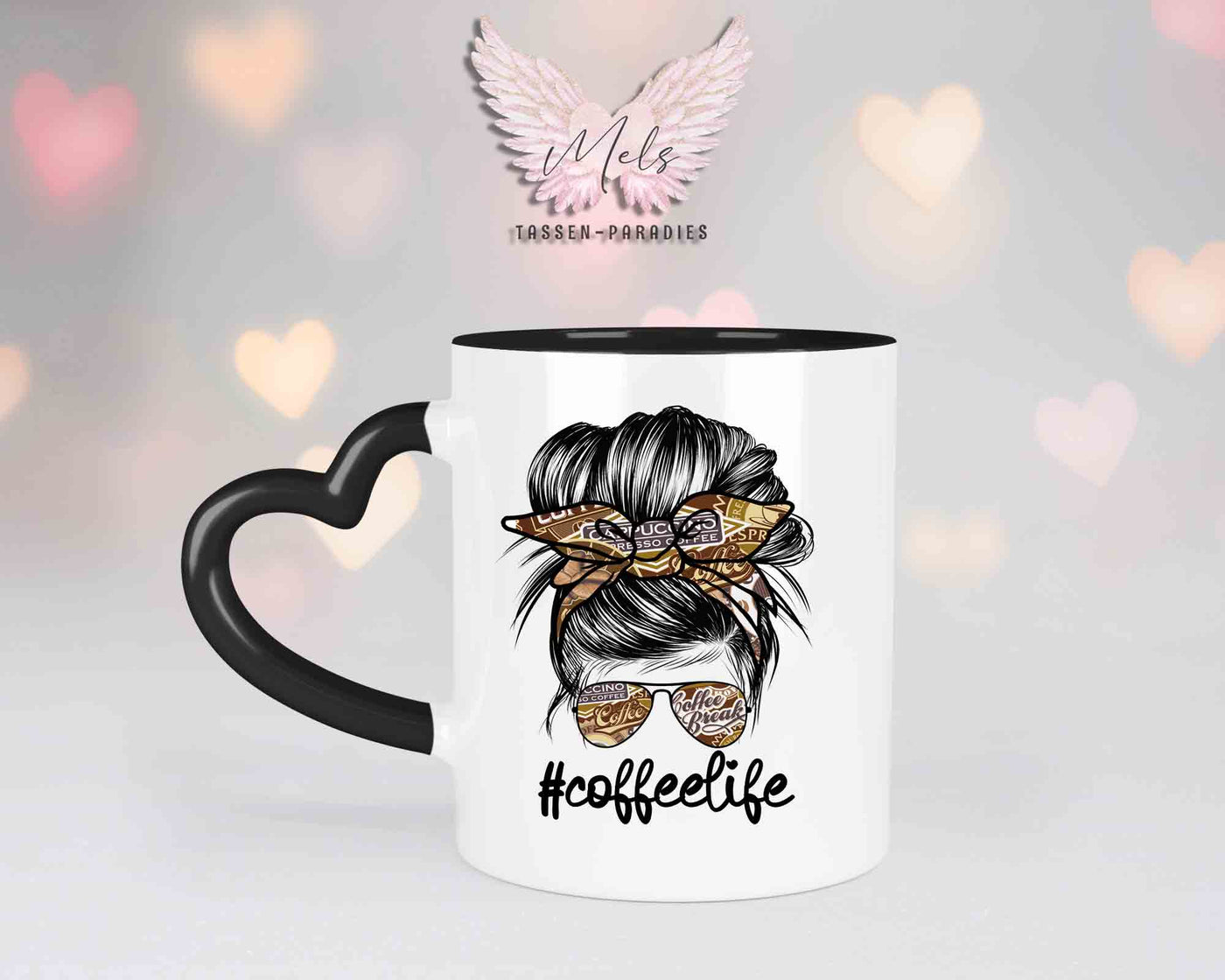 Momlife 2 - mit Bild - Personalisierte Herz-Tassen mit und ohne Name