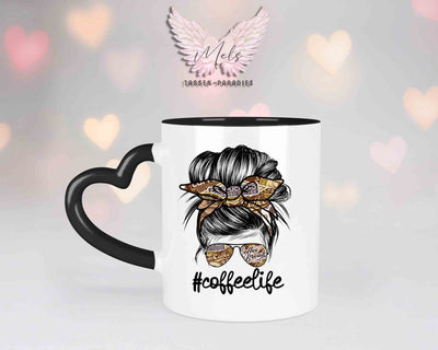 Momlife 2 - mit Bild - Personalisierte Herz-Tassen mit und ohne Name