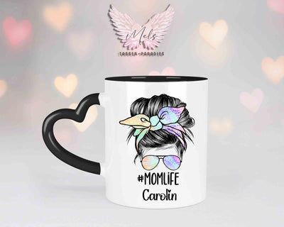 Momlife 7 - mit Bild - Personalisierte Herz-Tassen mit und ohne Name