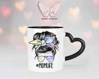 Momlife 7 - mit Bild - Personalisierte Herz-Tassen mit und ohne Name