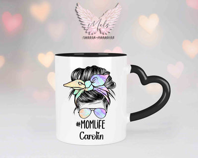 Momlife 7 - mit Bild - Personalisierte Herz-Tassen mit und ohne Name