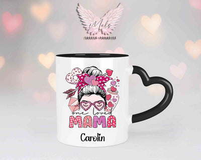 Momlife 8 - mit Bild - Personalisierte Herz-Tassen mit und ohne Name