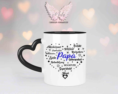 Sag es mit Herz-Papa - mit Bild - Personalisierte Herz-Tassen mit und ohne Name