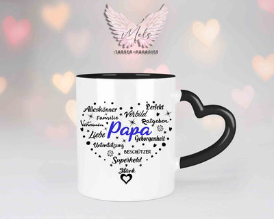 Sag es mit Herz-Papa - mit Bild - Personalisierte Herz-Tassen mit und ohne Name