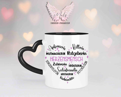 Sag es mit Herz-Herzensmensch - mit Bild - Personalisierte Herz-Tassen mit und ohne Name