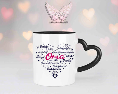 Sag es mit Herz-Oma - mit Bild - Personalisierte Herz-Tassen mit und ohne Name