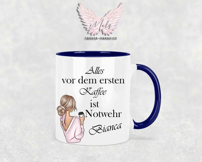 Alles vor dem ersten Kaffee... - mit Bild - Personalisierte Tassen mit und ohne Name