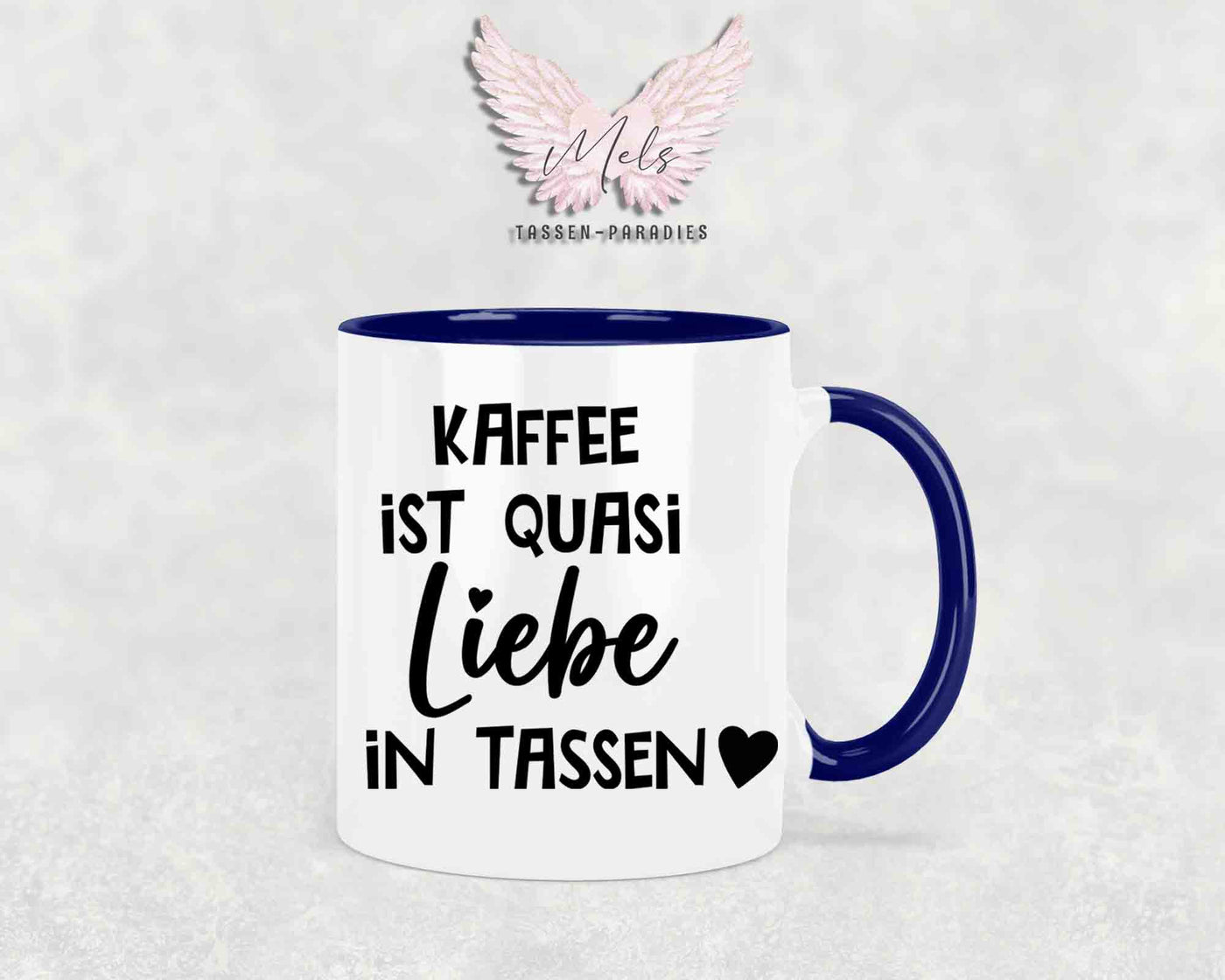 Kaffee ist quasi Liebe in Tassen - mit Bild - Personalisierte Tassen mit und ohne Name