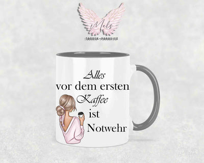 Alles vor dem ersten Kaffee... - mit Bild - Personalisierte Tassen mit und ohne Name