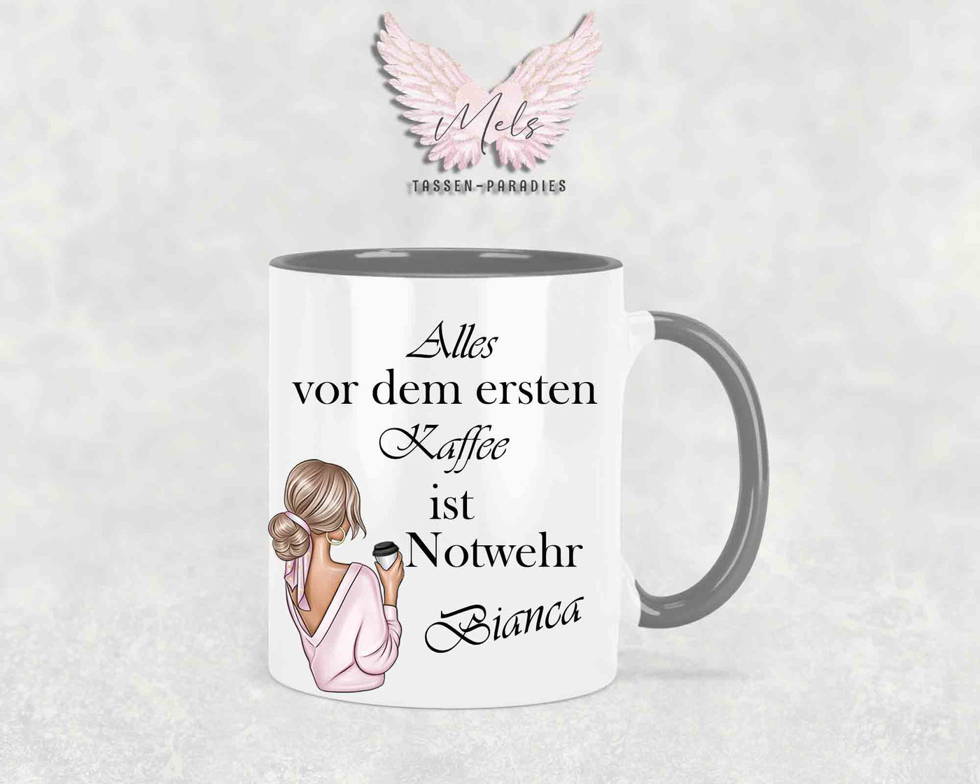 Alles vor dem ersten Kaffee... - mit Bild - Personalisierte Tassen mit und ohne Name