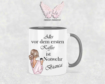 Alles vor dem ersten Kaffee... - mit Bild - Personalisierte Tassen mit und ohne Name