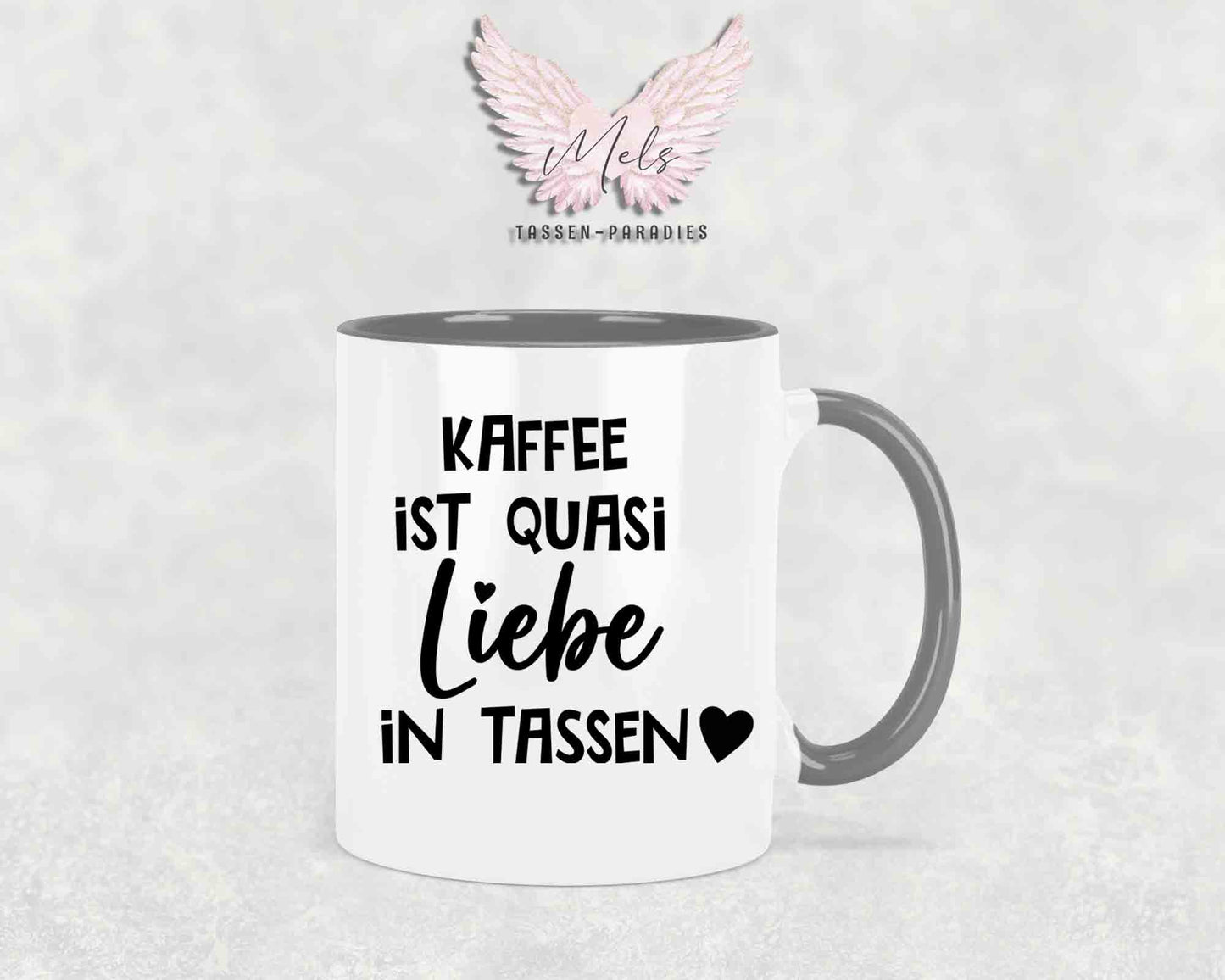 Kaffee ist quasi Liebe in Tassen - mit Bild - Personalisierte Tassen mit und ohne Name