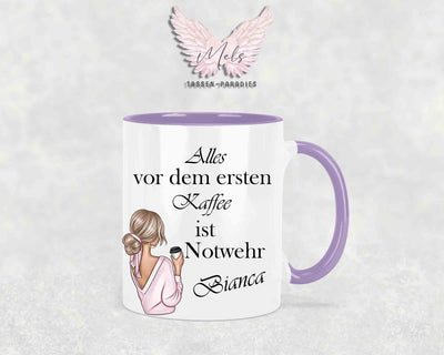 Alles vor dem ersten Kaffee... - mit Bild - Personalisierte Tassen mit und ohne Name