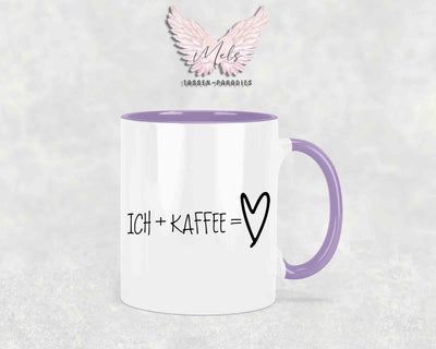 Ich + Kaffee = ... - mit Bild - Personalisierte Tassen mit und ohne Name