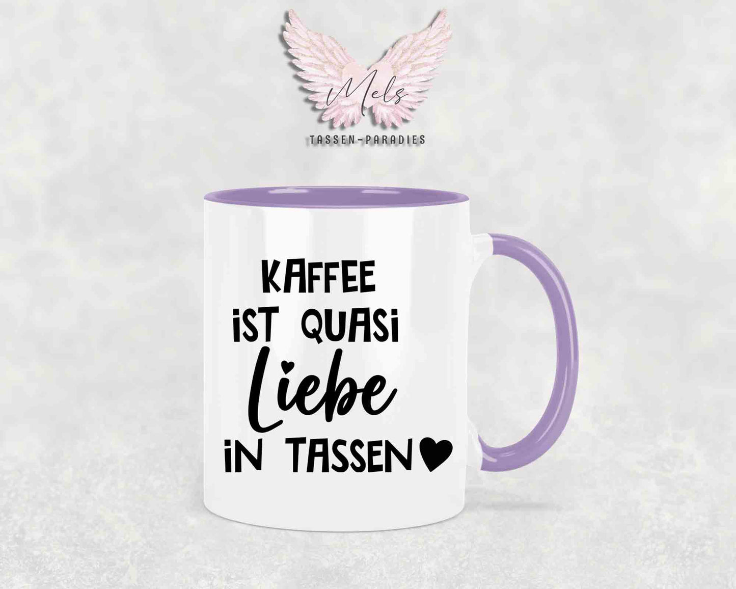 Kaffee ist quasi Liebe in Tassen - mit Bild - Personalisierte Tassen mit und ohne Name