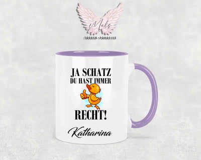 Ja Schatz... - mit Bild - Personalisierte Tassen mit und ohne Name