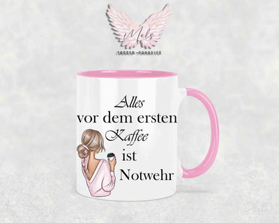 Alles vor dem ersten Kaffee... - mit Bild - Personalisierte Tassen mit und ohne Name