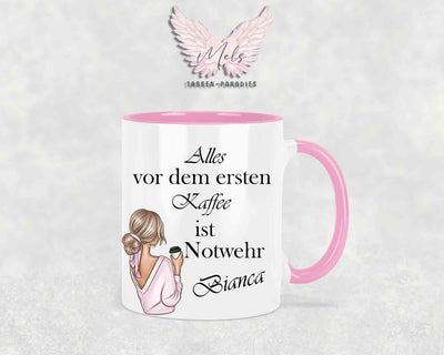 Alles vor dem ersten Kaffee... - mit Bild - Personalisierte Tassen mit und ohne Name