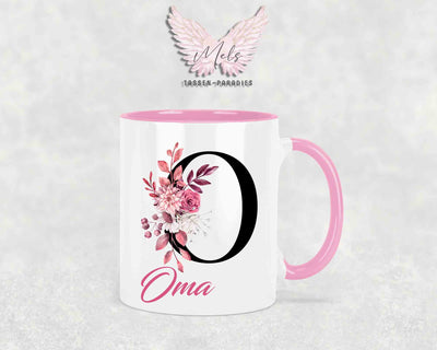 Alphabet mit Name - Personalisierte Keramik-Tasse Rosa