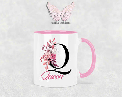 Alphabet mit Name - Personalisierte Keramik-Tasse Rosa