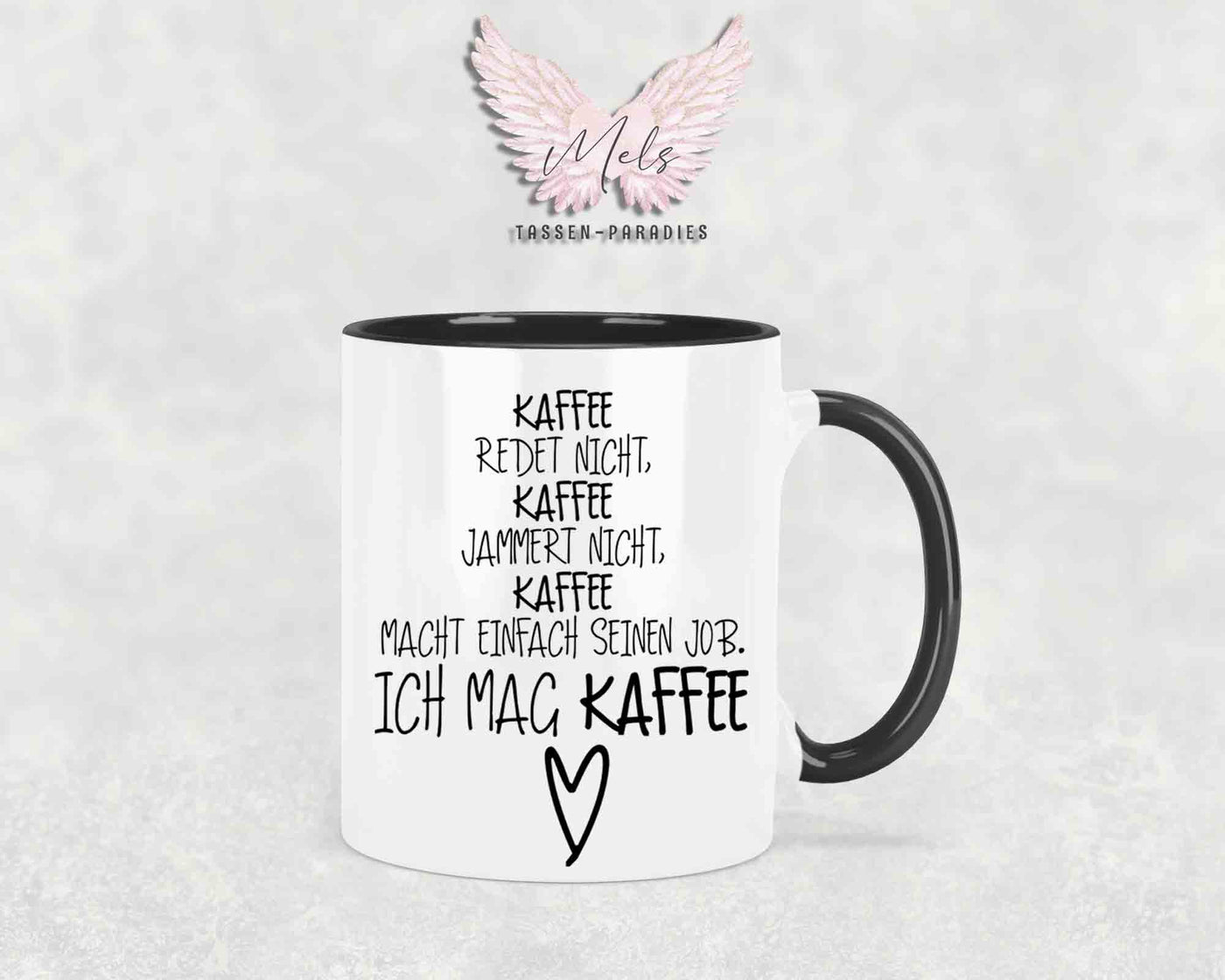 Kaffee redet nicht... - mit Bild - Personalisierte Tassen mit und ohne Name