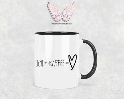 Ich + Kaffee = ... - mit Bild - Personalisierte Tassen mit und ohne Name