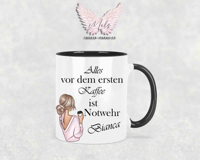 Alles vor dem ersten Kaffee... - mit Bild - Personalisierte Tassen mit und ohne Name