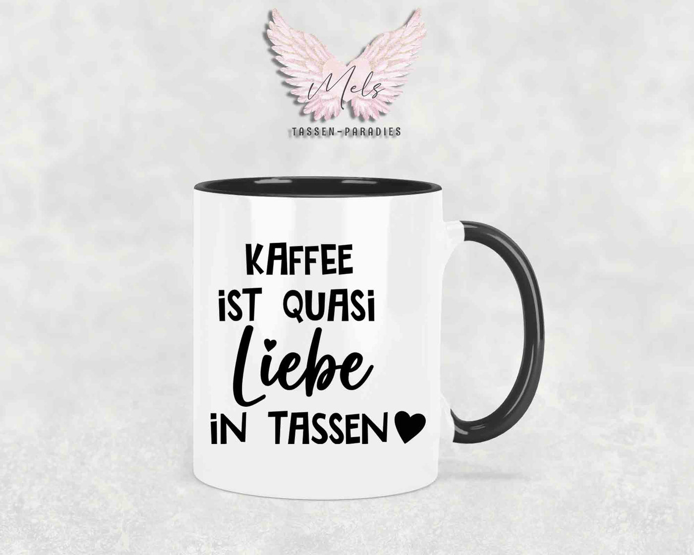 Kaffee ist quasi Liebe in Tassen - mit Bild - Personalisierte Tassen mit und ohne Name