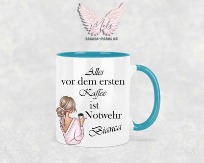 Alles vor dem ersten Kaffee... - mit Bild - Personalisierte Tassen mit und ohne Name