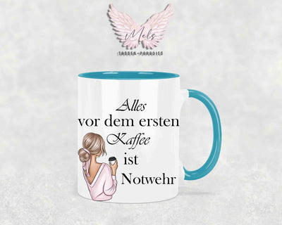 Alles vor dem ersten Kaffee... - mit Bild - Personalisierte Tassen mit und ohne Name