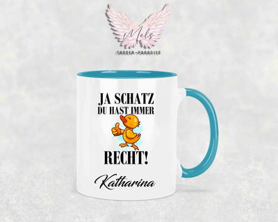 Ja Schatz... - mit Bild - Personalisierte Tassen mit und ohne Name