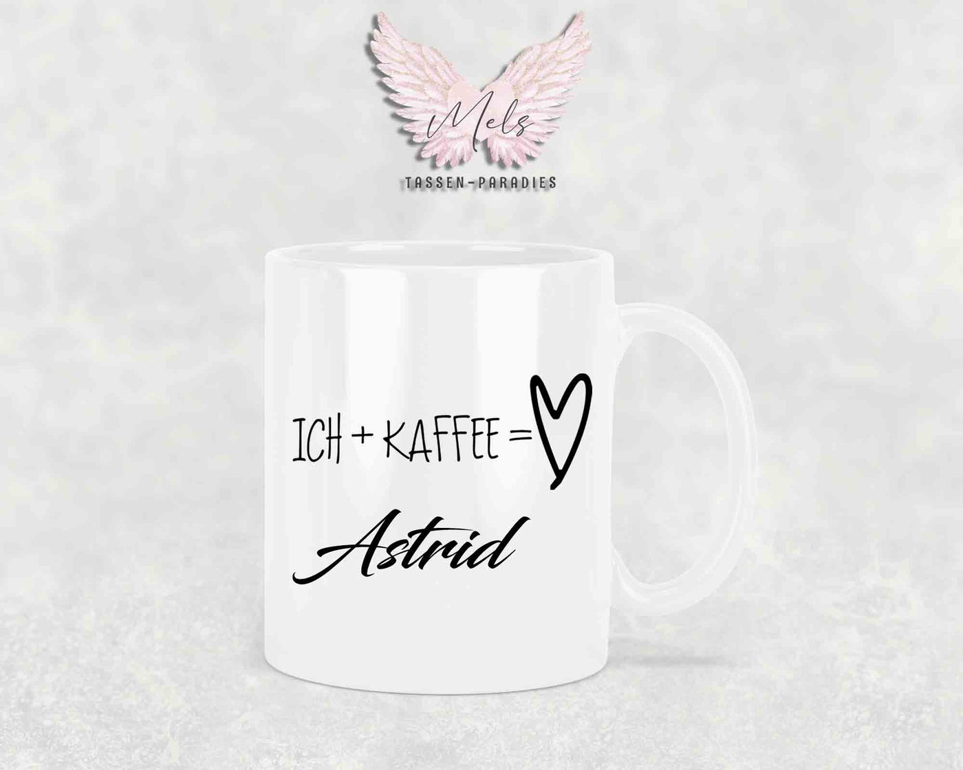 Ich + Kaffee = ... - mit Bild - Personalisierte Tassen mit und ohne Name