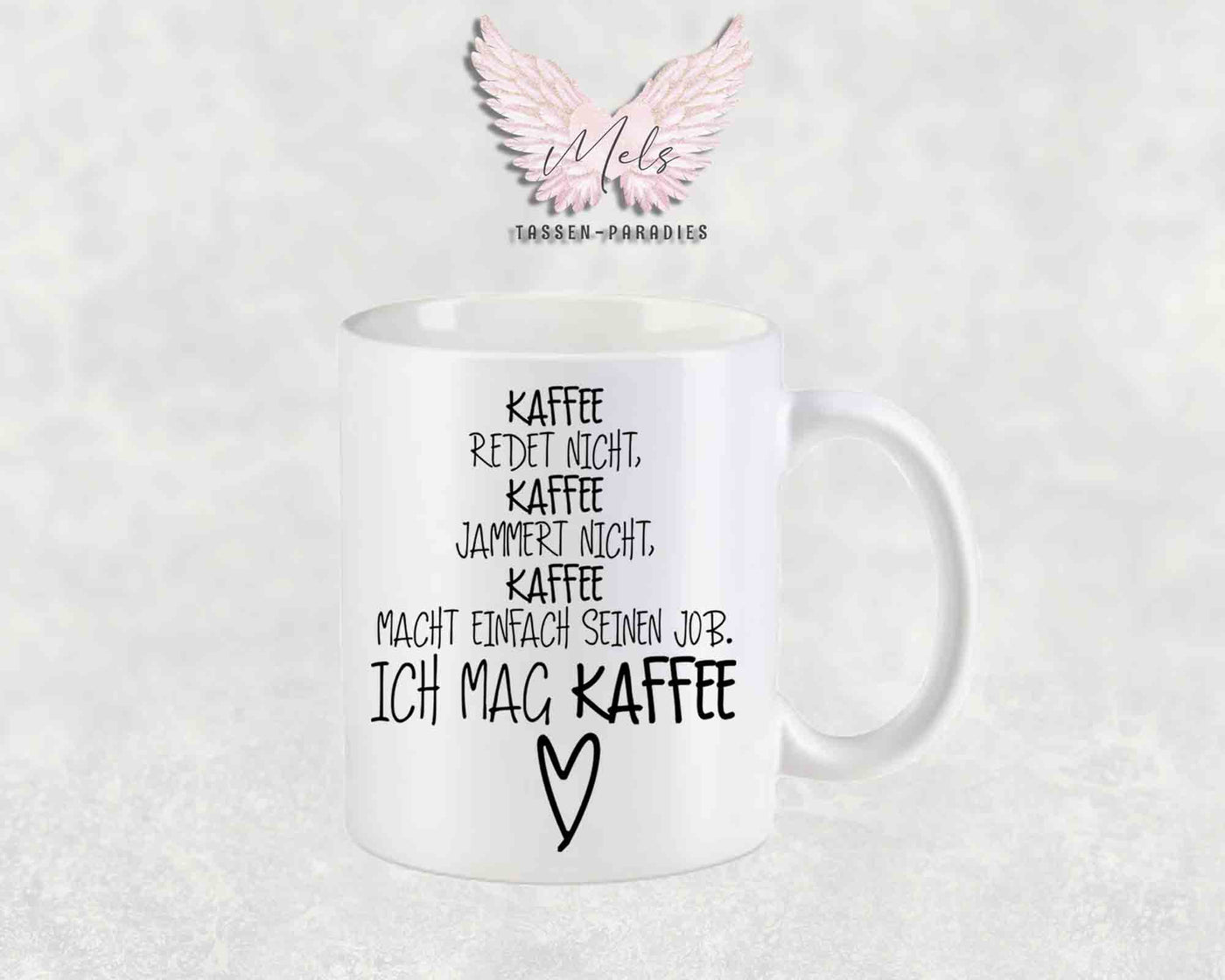 Kaffee redet nicht... - mit Bild - Personalisierte Tassen mit und ohne Name