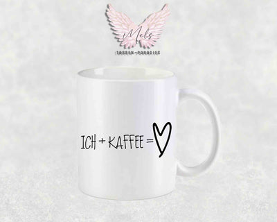Ich + Kaffee = ... - mit Bild - Personalisierte Tassen mit und ohne Name