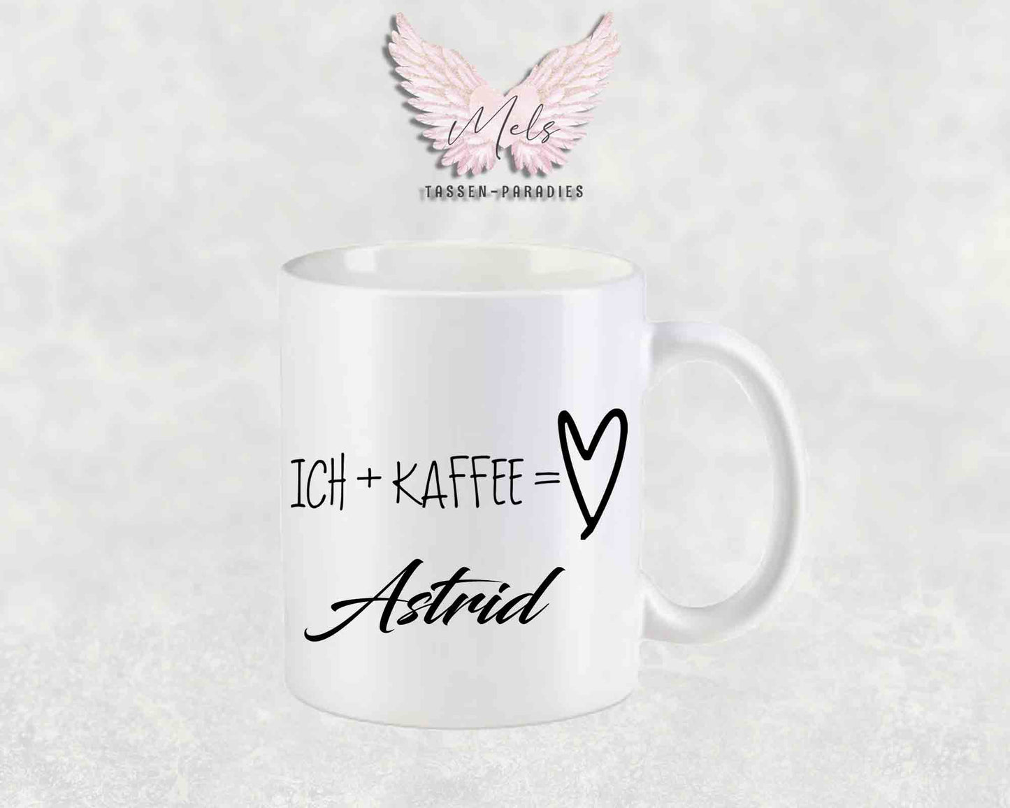 Ich + Kaffee = ... - mit Bild - Personalisierte Tassen mit und ohne Name