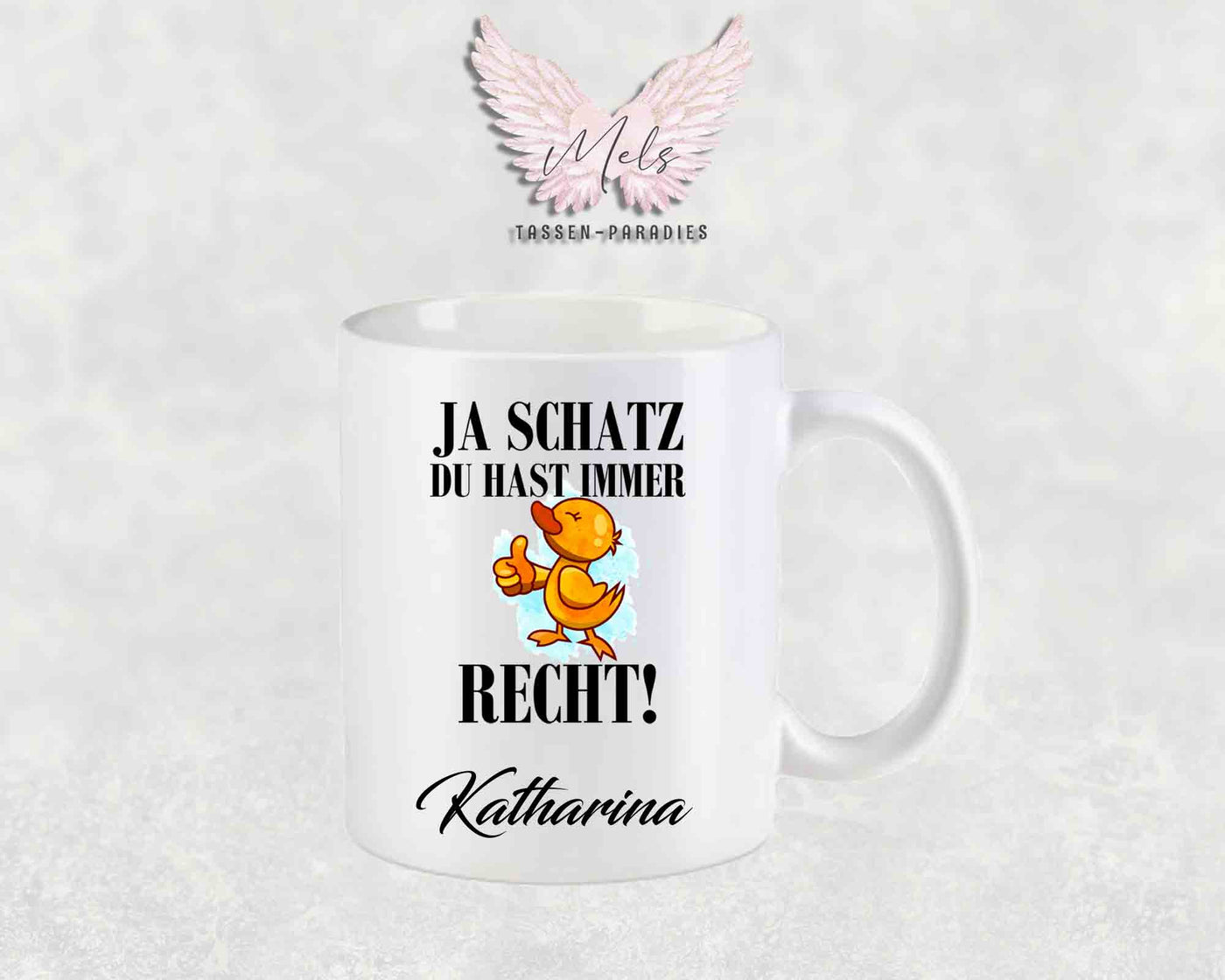 Ja Schatz... - mit Bild - Personalisierte Tassen mit und ohne Name