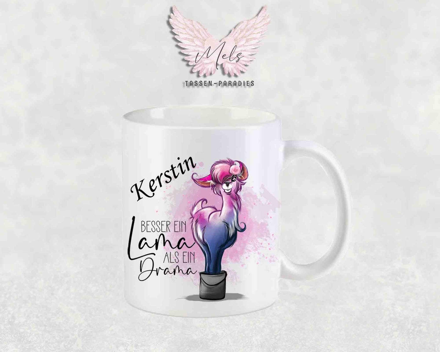 Besser ein Lama - mit Bild - Personalisierte Tassen mit und ohne Name