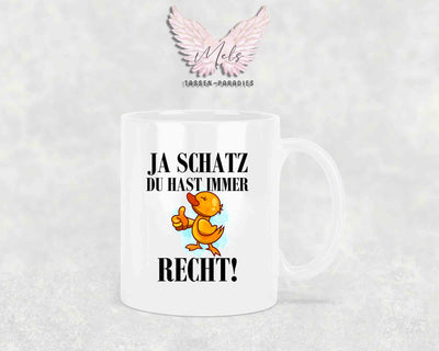 Ja Schatz... - mit Bild - Personalisierte Tassen mit und ohne Name