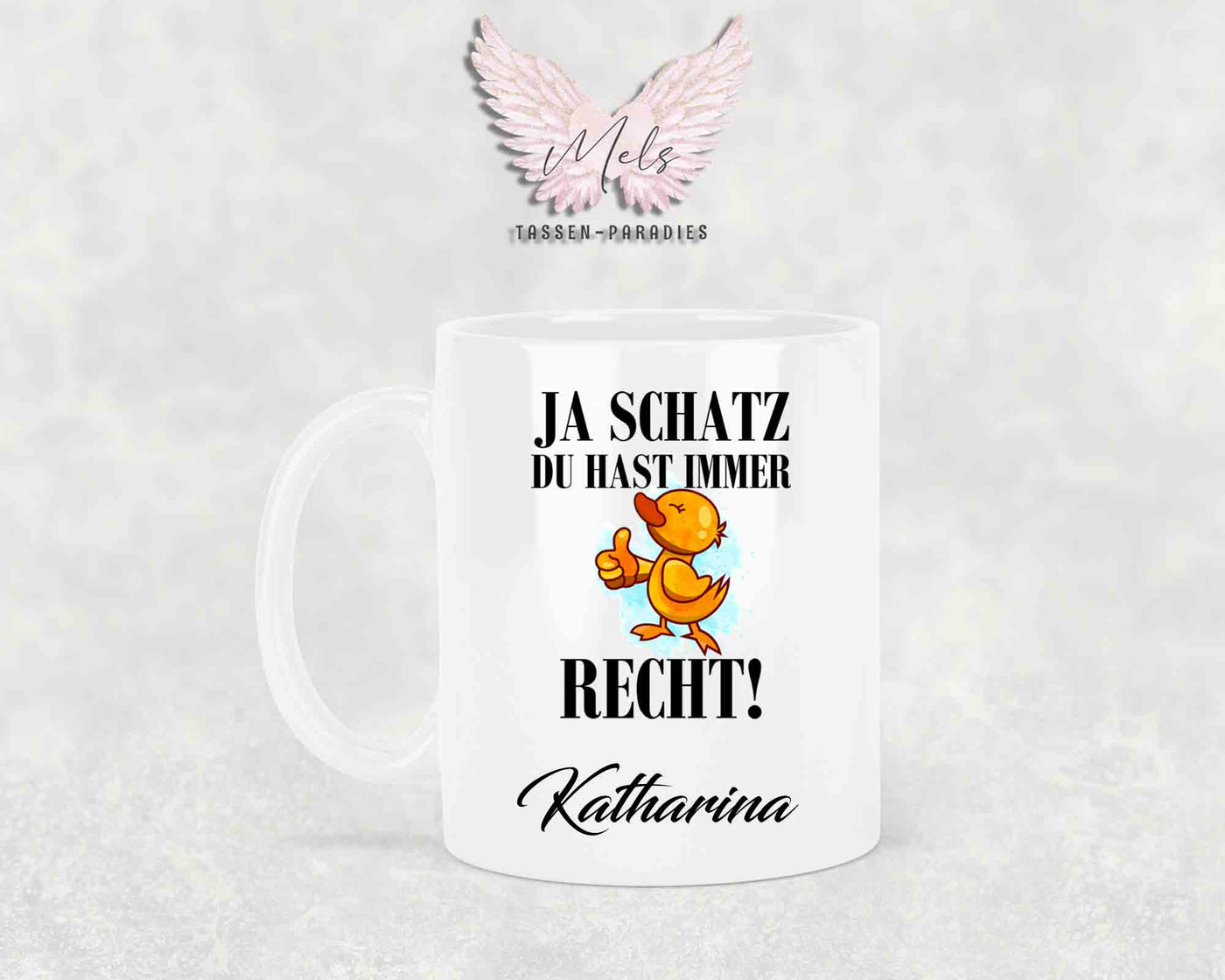 Ja Schatz... - mit Bild - Personalisierte Tassen mit und ohne Name