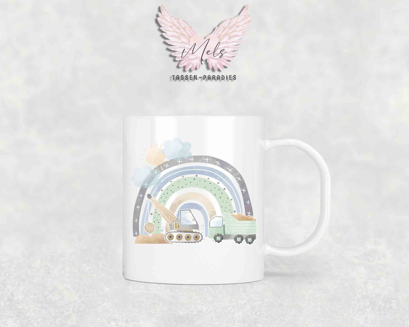 Personalisierte Kinder Tasse Baustelle 10 - mit und ohne Name