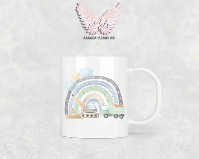 Personalisierte Kinder Tasse Baustelle 10 - mit und ohne Name
