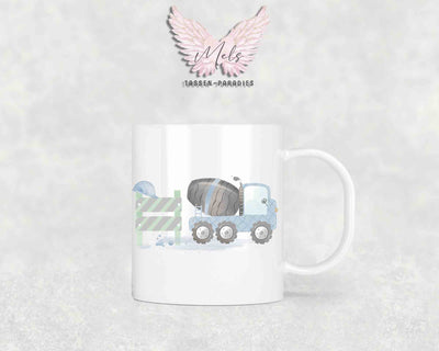 Personalisierte Kinder Tasse Baustelle 11 - mit und ohne Name