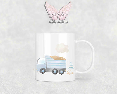 Personalisierte Kinder Tasse Baustelle 9 - mit und ohne Name