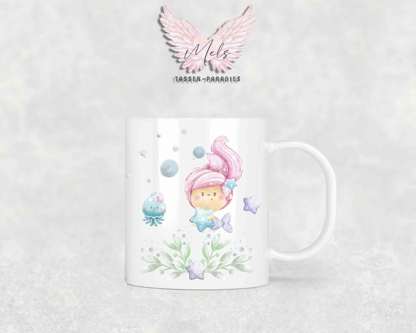 Personalisierte Kinder Tasse Meerjungfrau 1 - mit und ohne Name