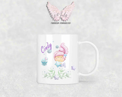 Personalisierte Kinder Tasse Meerjungfrau 1 - mit und ohne Name