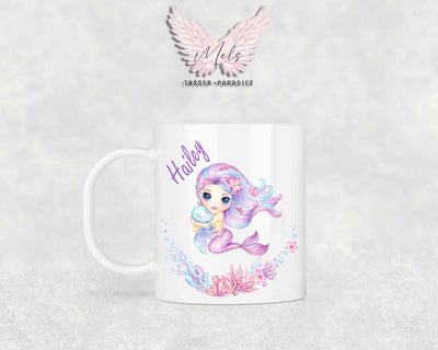 Personalisierte Kinder Tasse Meerjungfrau 2 - mit und ohne Name
