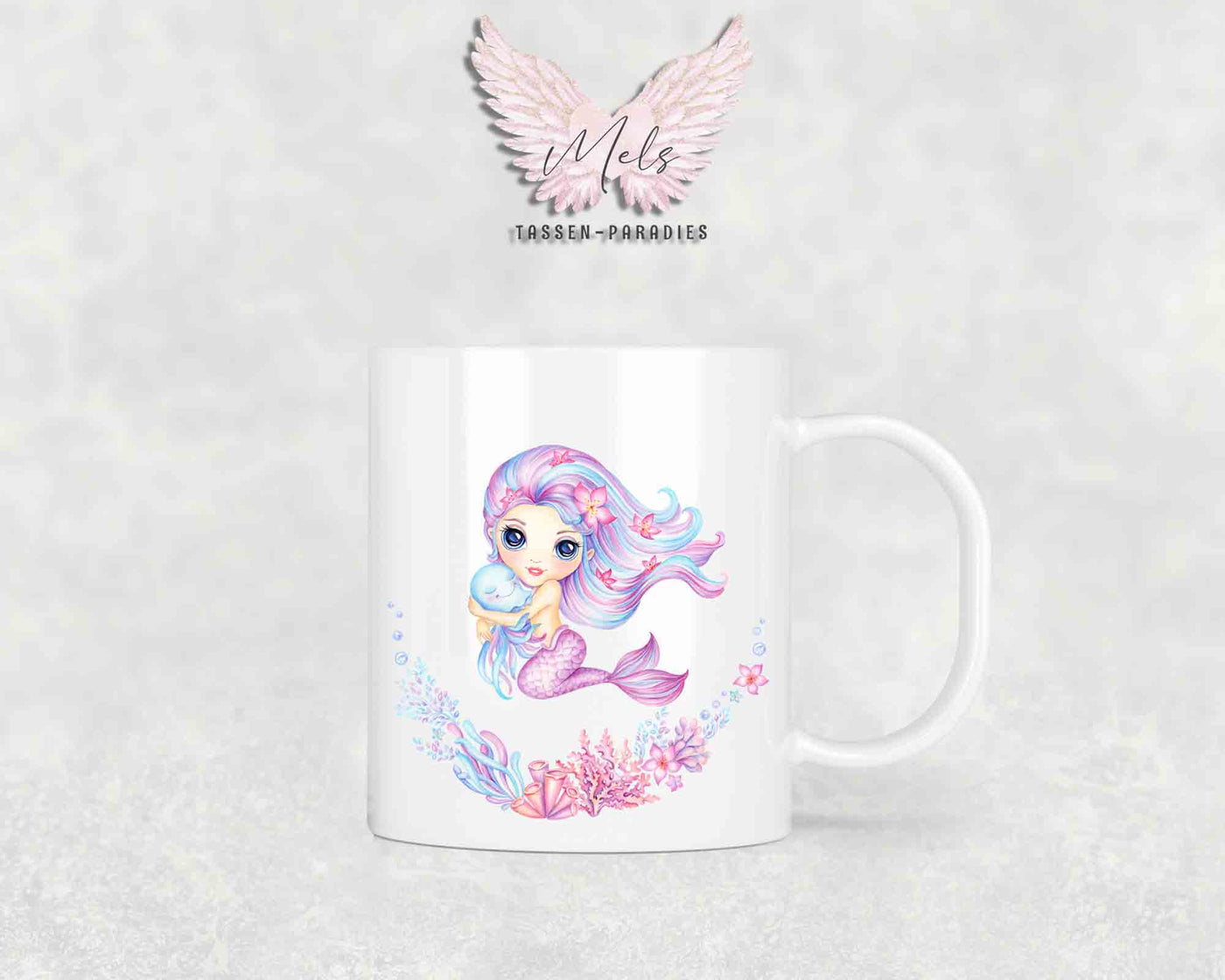 Personalisierte Kinder Tasse Meerjungfrau 2 - mit und ohne Name