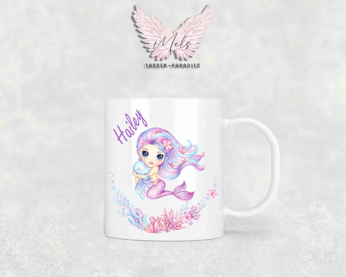 Personalisierte Kinder Tasse Meerjungfrau 2 - mit und ohne Name